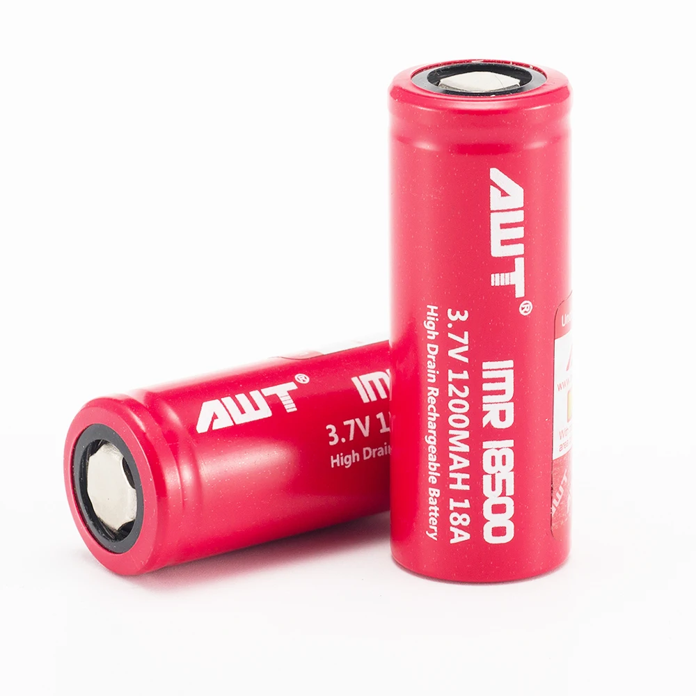 18500 батарея 1200mAh 18A AWT литий ионная аккумуляторная для камер светодиодный фонарик