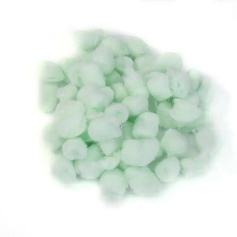 Green 100 шт./партия, зимний теплый хлопковый шар, милый домашний наполнитель для хомяка, крысы, мыши, маленьких животных, домашний декор - Цвет: Green