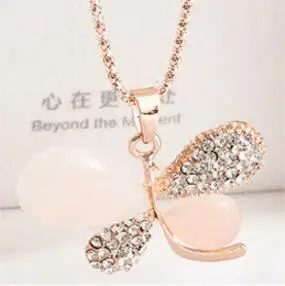 Free shipping! Long Clothes Accessories Pendant Crystal bag Necklace Opal Clavicle Chain Sweater geometric Jewelry |