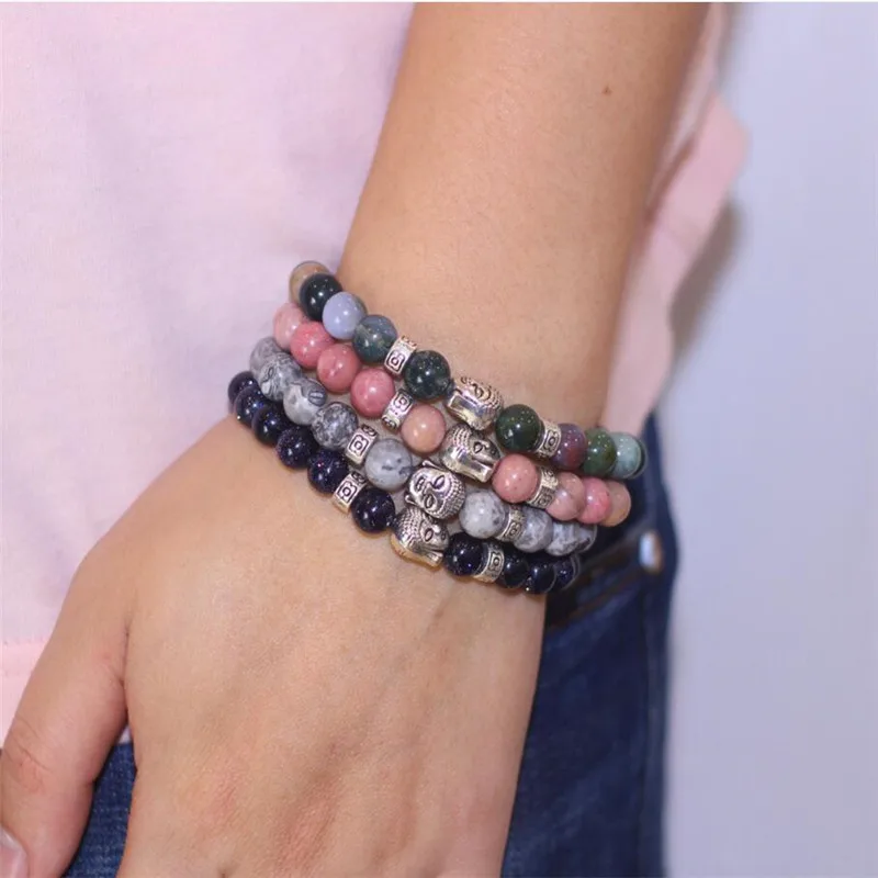 Браслет Будды Бусины Браслеты для женщин Pulseira Masculina мужские ювелирные изделия
