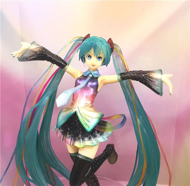 Аниме Рисунок 20 см Hatsune Miku 10-й юбилей Ver. 1/7 Масштаб Окрашенные ПВХ фигурку