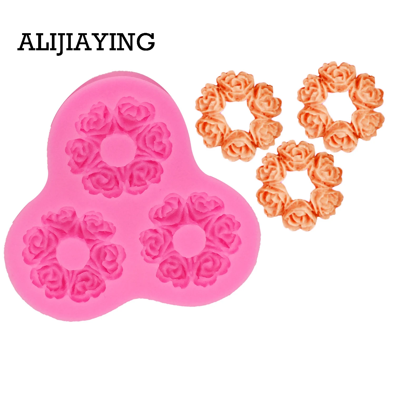 M0258 1 шт. цветочный венок силиконовые формы fondant mold торт декоративное устройство для шоколада формы для мастики