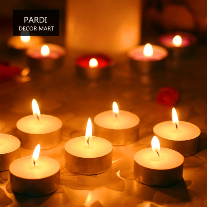 4-4 5 часа без ароматерапии чайный свет уплотнение Бездымная свеча парафиновая