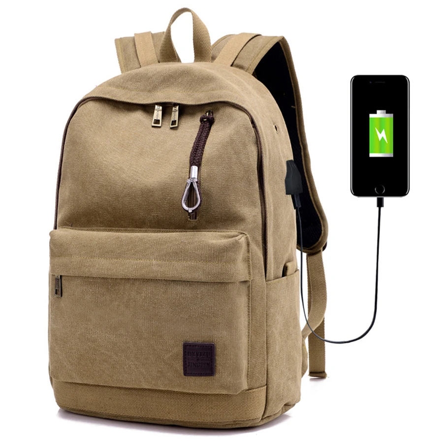 Brand External USB Charge Backpack Male Mochila Escolar Laptop Men Women School Bags for Teens |