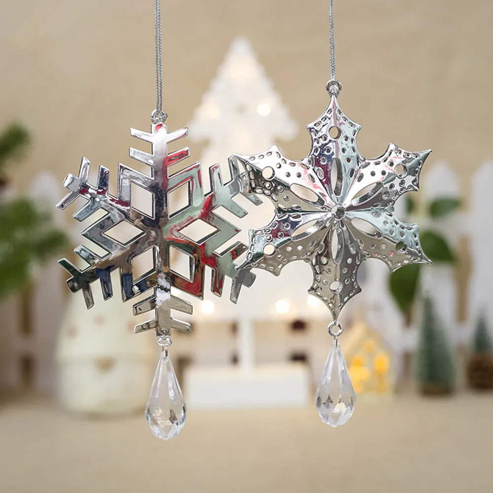 Рождественское украшение акриловая Снежинка ремесло дерево орнамент Висячие