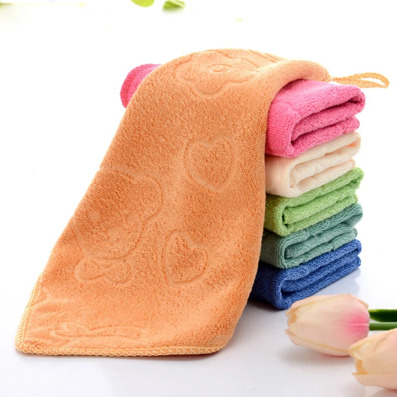 25*25cm Children's Things For Bathroom Microfiber Soft Comfortable Baby Nursery Hand Towels Cute Towel For Baby