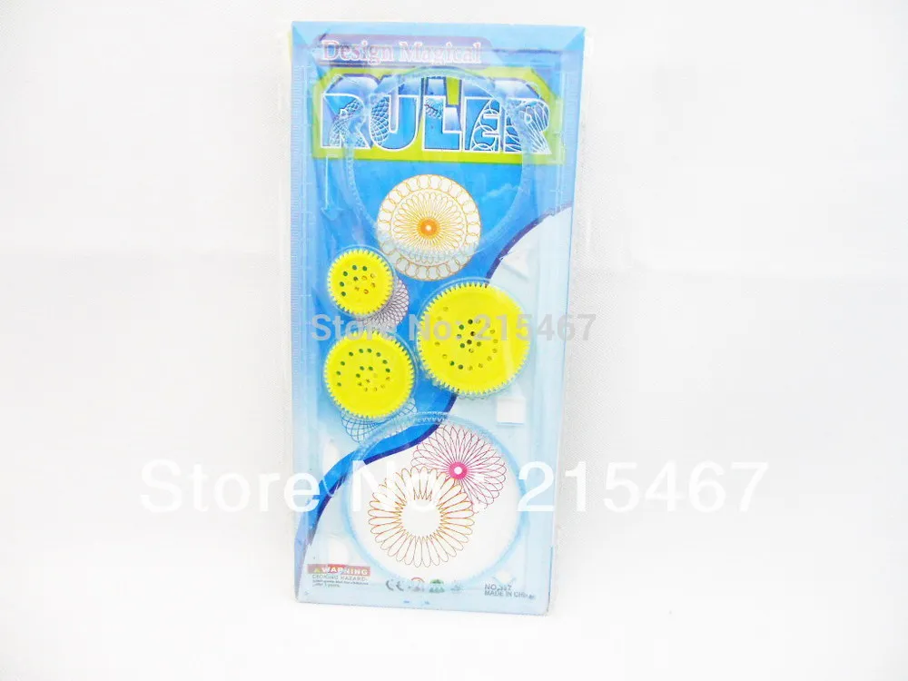 

60 sets New Spiral Spirograph Ruler Great Funny Gift Creative Drawing Set Kid Birthday Party Favors Pinata Educational Toy game