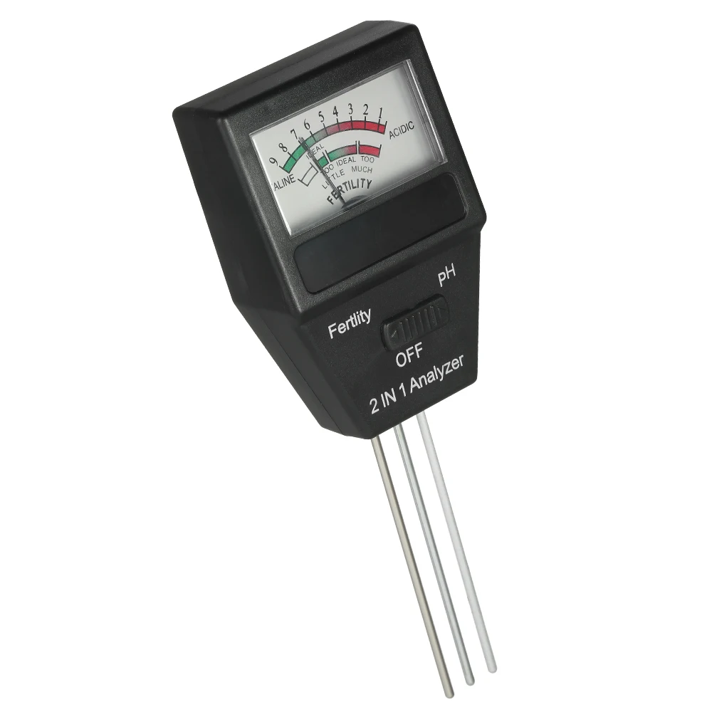 2 in 1 soil tester Mini digital Soil pH Meter Fertility Tester Analyzer ph +Three Probes for Gardening Farming Lawn | Инструменты