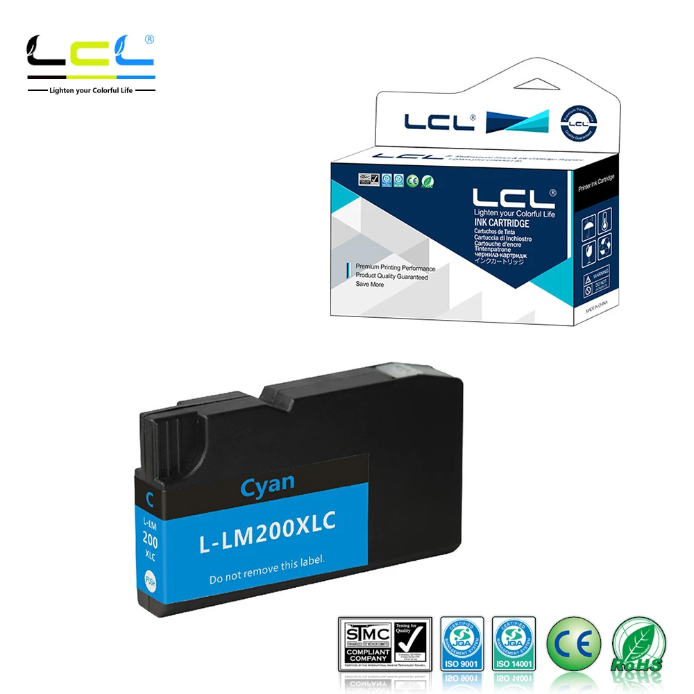 LCL L 200XL черный C M Y чернильный картридж совместимый для Lexmark OfficeEdge