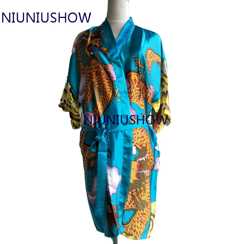 Горячая Распродажа зеленое женское Белье для сна банный шелковый халат