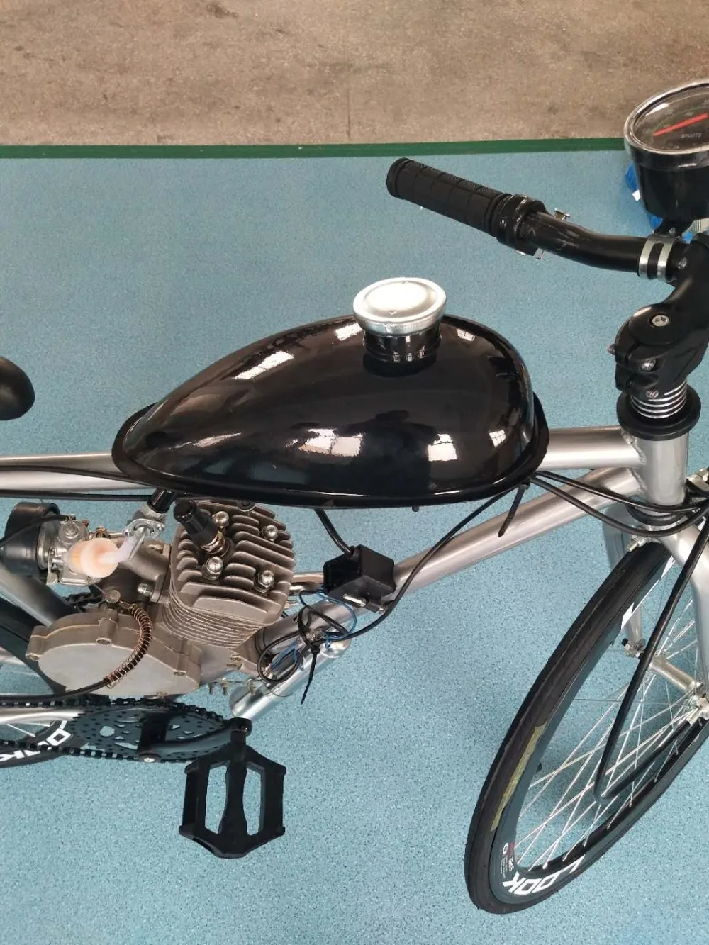 Набор для двигателя мопеда 80CC моторизованный велосипед конверсии газового бензиновый двигатель в комплекте с механическими кнопками спидометра 2-х тактный двигатель 1 цилиндр