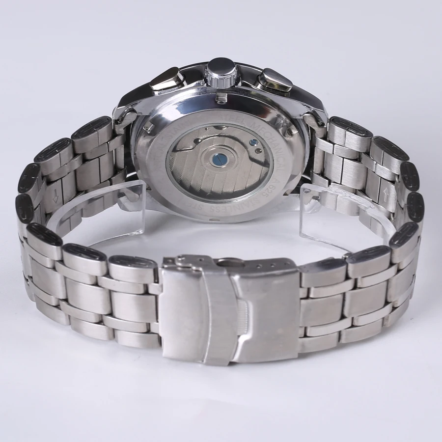 Часы наручные Fosining Мужские механические брендовые Роскошные Дизайнерские