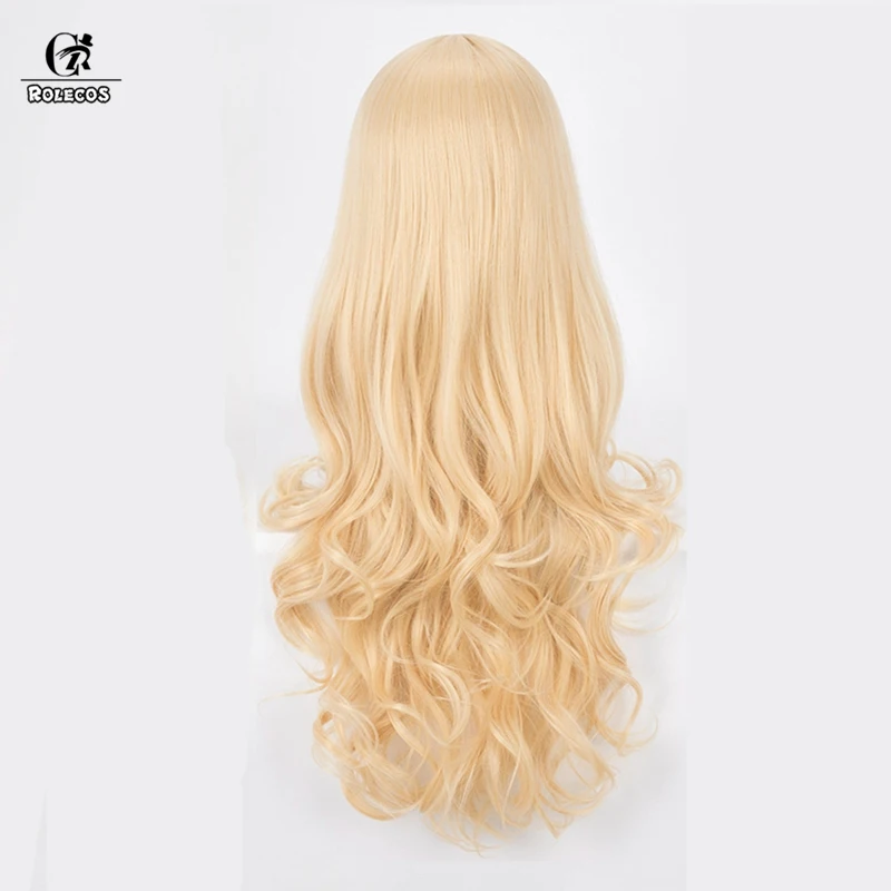 Женские длинные волнистые волосы ROLECOS жёлтые термостойкие для косплея Carole &amp Tuesday