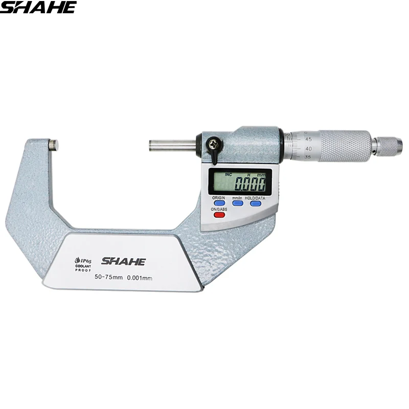 Цифровой Электронный микрометр SHAHE IP65 наружный 0-25/25-50/50-75 /75-100 мм цифровой 0 001 |