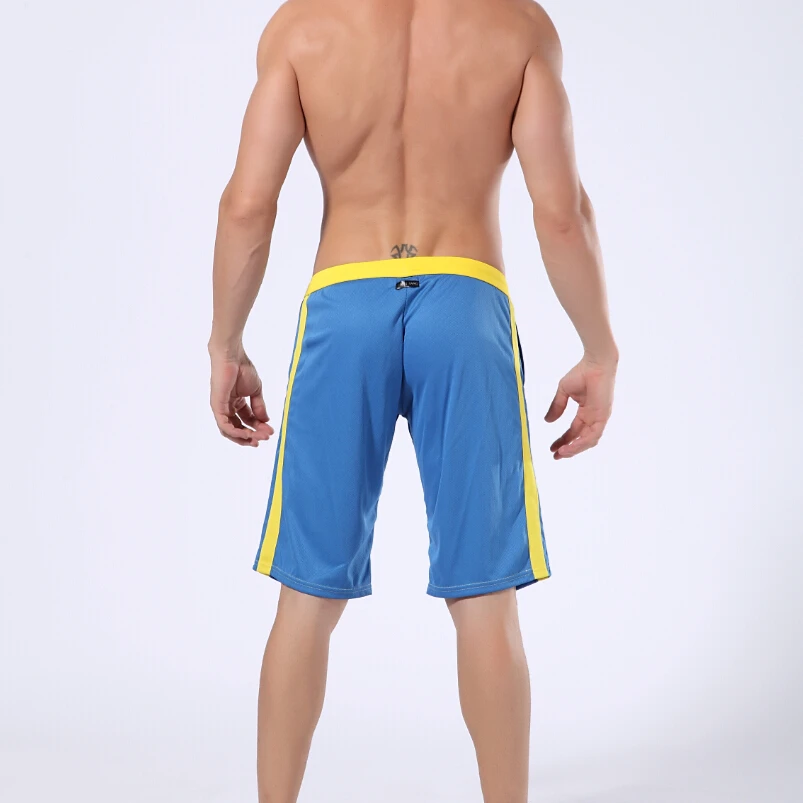 Мужские повседневные шорты темно-синие удобные пляжные шорты-бермуды для