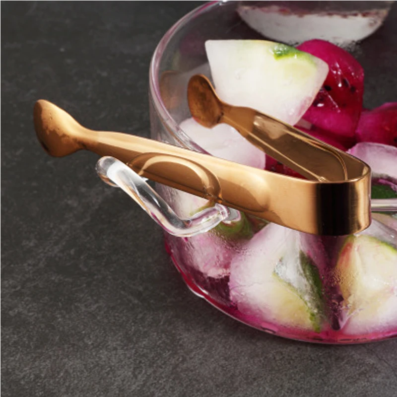 FHEAL Портативный Нержавеющая сталь пива щипцы для льда из розового золота Цвет