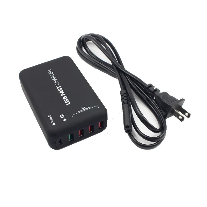 США STOD многопортовое USB зарядное устройство 30 Вт Тип C Быстрая зарядка 3,0 USB-C быстрая зарядная станция для смартфона Настольный ПК QC3.0 адаптер переменного тока - Тип штекера: США