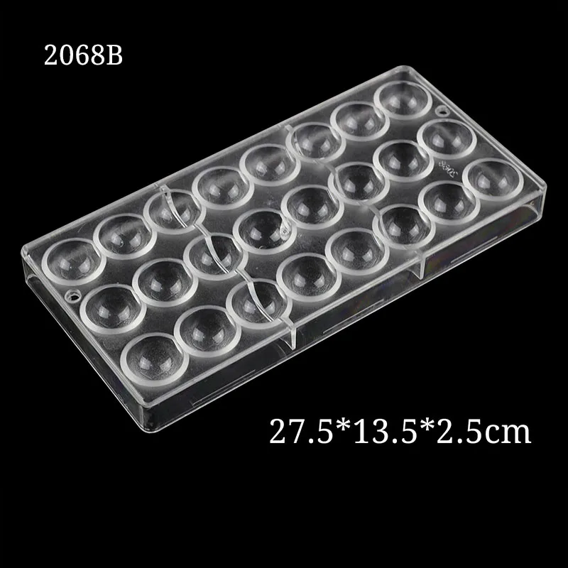 2068B 3D яичный шар форма Пасхальный поликарбонатовый для шоколада плесень DIY выпечка Кондитерские инструменты сладкие конфеты форма для пудинга, желе - Цвет: 2068B