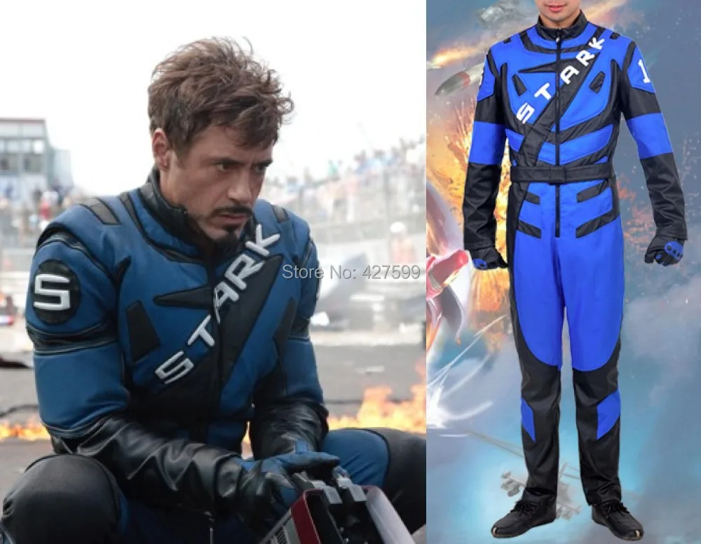 Новое поступление Горячая кино Железный человек 2 Tony Stark Косплей Костюм герой