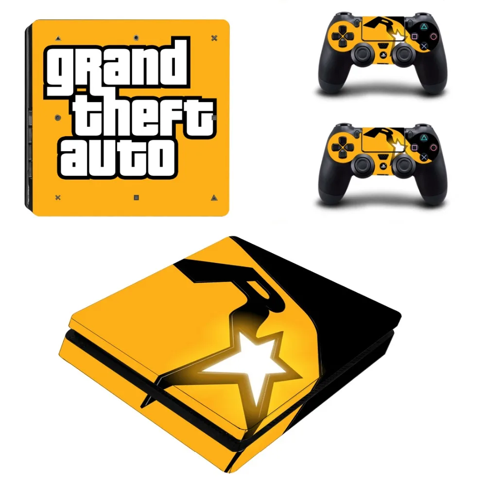 Grand theft Авто Виниловая наклейка для PS4 Slim Skin Наклейка Sony Playstation 4 консоль и 2 шт скины
