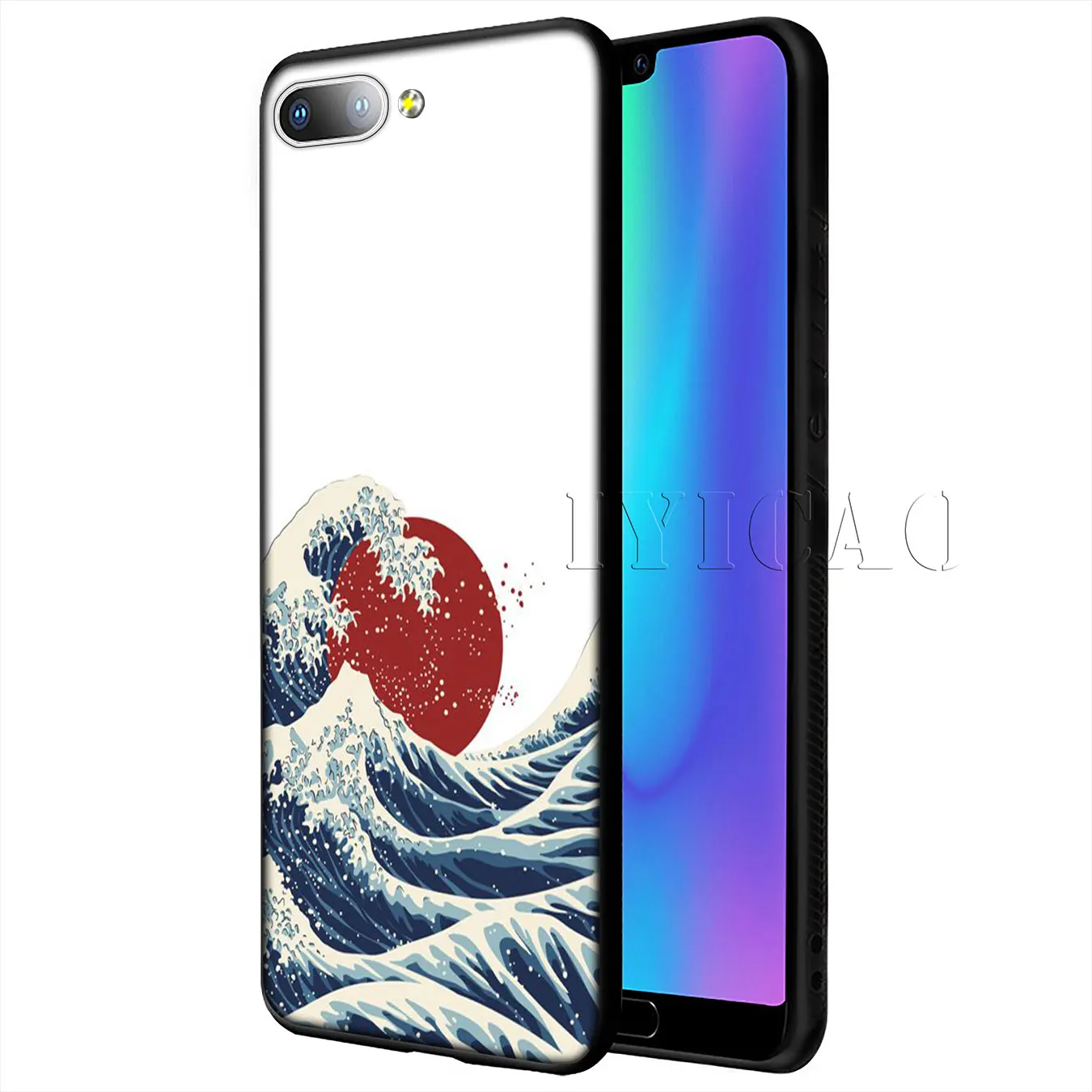 IYICAO The Great Wave Off Kanagawa Soft Case for Huawei Y9 Y7 Y6 Prime 2019 Cover Honor 20 8C 8X 8 9 9X 10 Lite 7C 7X 7A Pro |