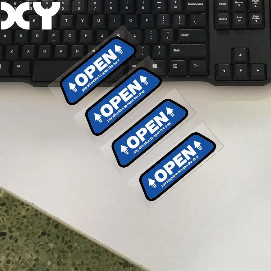 XY 4 шт./компл. светоотражающая открытая наклейка дверь предупреждающий сигнал