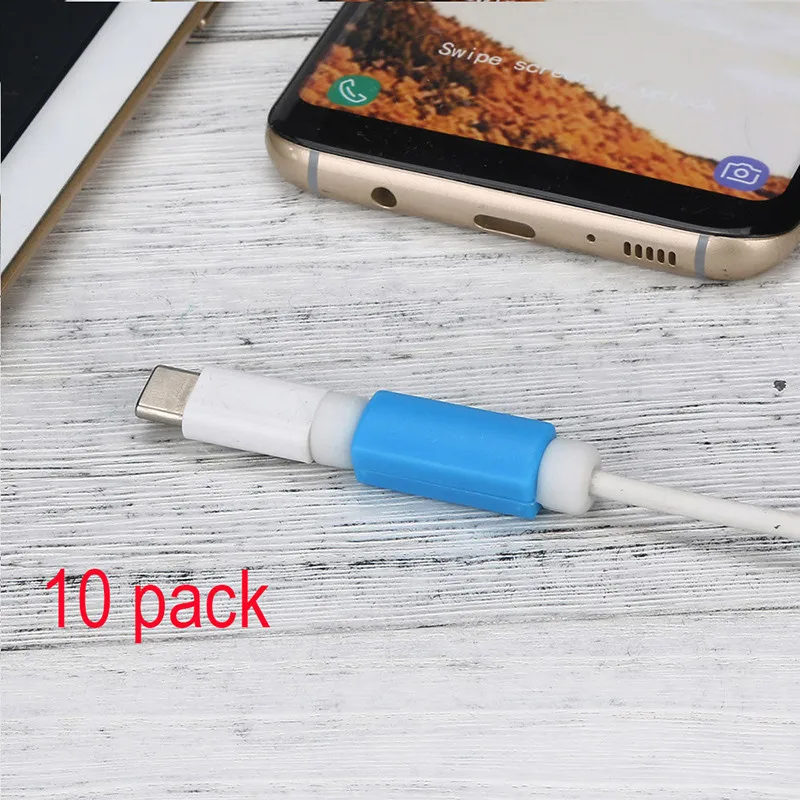 10 шт USB кабель протектор Saver Наушники Шнур защита провода крышка 8Pin зарядное