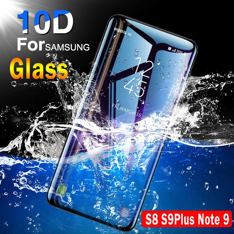 Для samsung S9 Стекло Экран протектор фильм 10D полная защита Стекло для samsung Galaxy S8 S9 плюс примечание 9 H закаленное Стекло