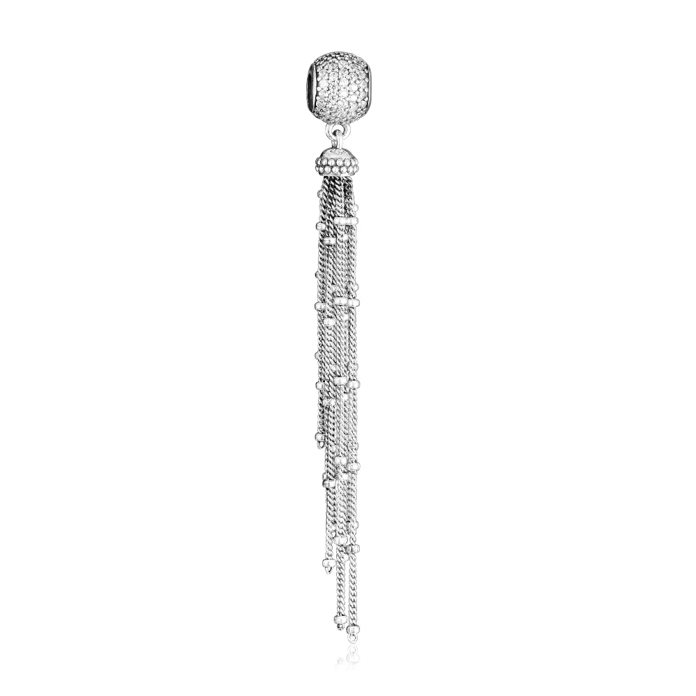 Adatto a Pandora bracciale Charms perline per gioielli che fanno ciondolo nappa incantata fascino originale gioielli in argento Sterling 925 FL717