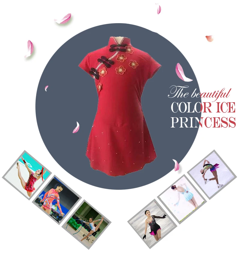 Free shippingRedCUSTOM MADE TO FIT FIGURE ICE SKATING/ DANCING/ BATON TWIRLING COSTUMESD514 | Тематическая одежда и