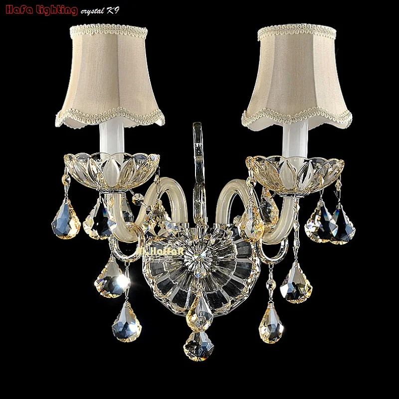 Современный хрустальный настенный светильник лампа для гостиной рядом с