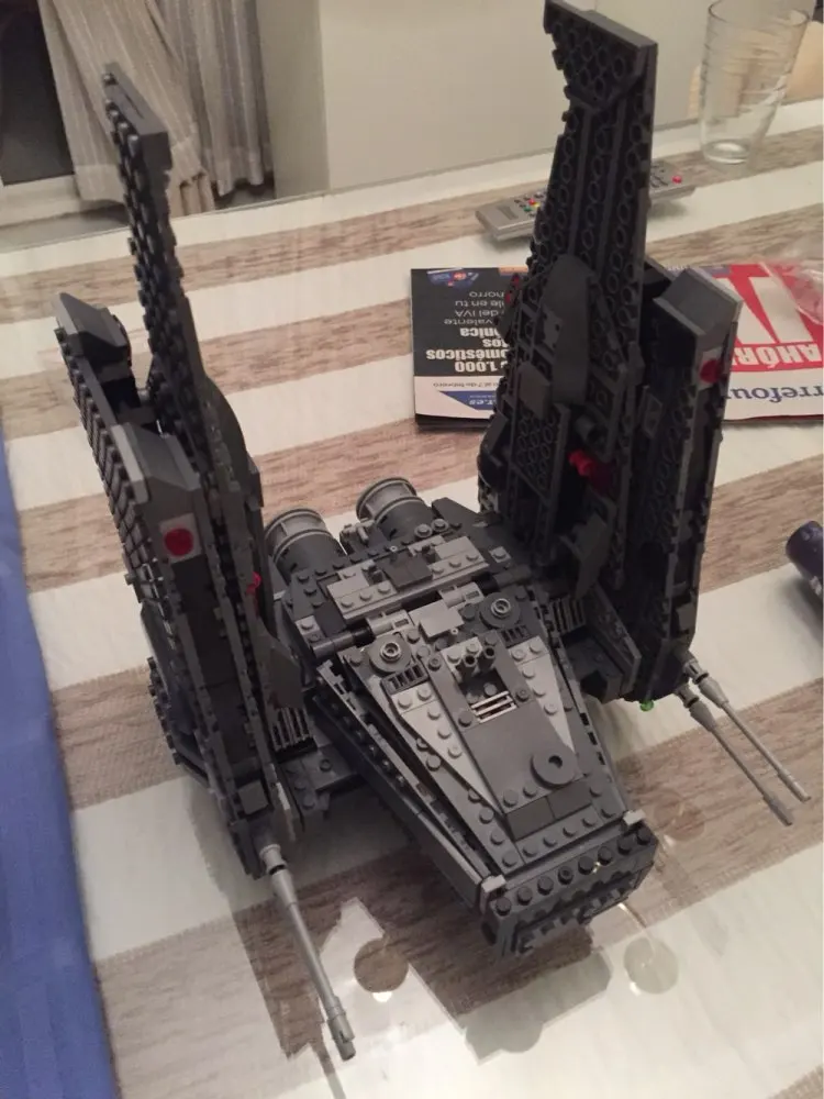 Строительный кирпич 75104 звезды план Wars Kylo Ren Command Shuttle модель 1053 шт. строительные