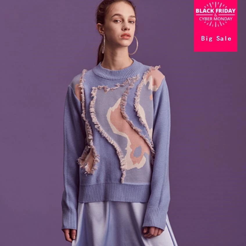 Оптовая продажа новинка осень-зима 2019 свитер в европейском стиле с вышивкой и