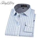 DAVYDAISY Высокое качество Мужские рубашки, детские футболки на осень и весну, платье социальной, брендовая детская футболка с длинными рукавами на каждый день, мужская рубашка в клетку Chemise Homme DS-193