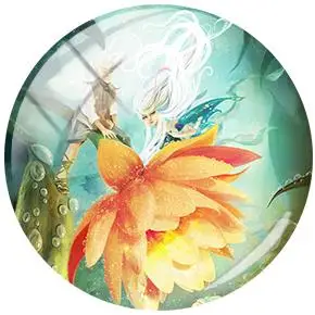 FQ372 JWEIJIAO 5 шт./лот милый чехол для Tinkerbell и феи фото Круглый DIY стекло кабошон купол демонстрационная плоская задняя часть делая результаты - Цвет: FQ372