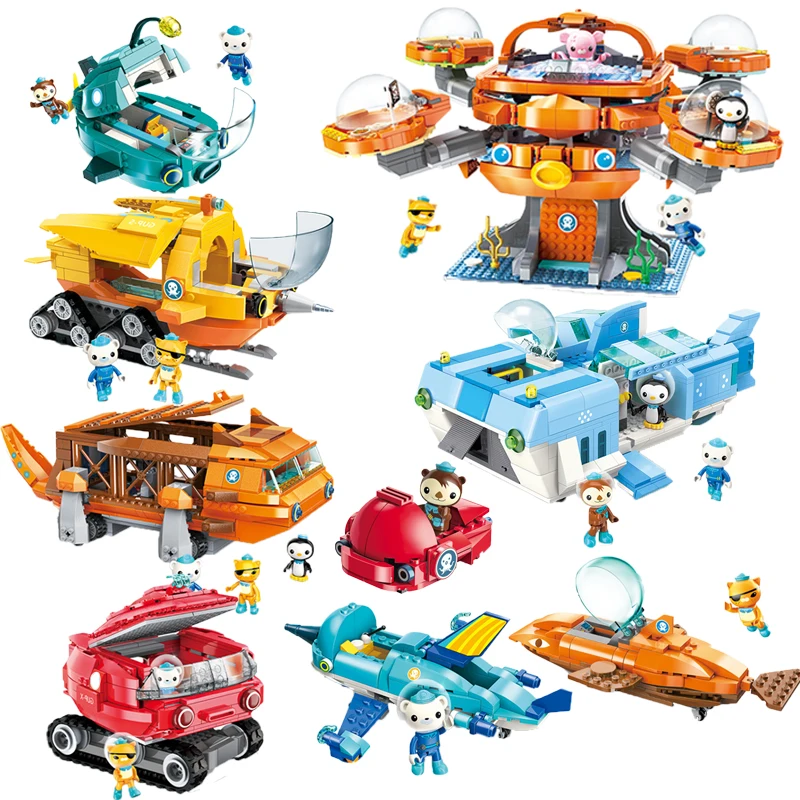 ENLIGHTEN Octonauts cartoon figure Barnacles Kwazii Shellington Dashi Tweak peso building blocks | Игрушки и хобби