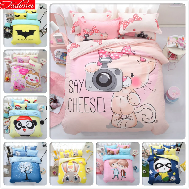 Милый котенок животные постельное белье для мальчиков и девочек 3 шт. 4 Комплект