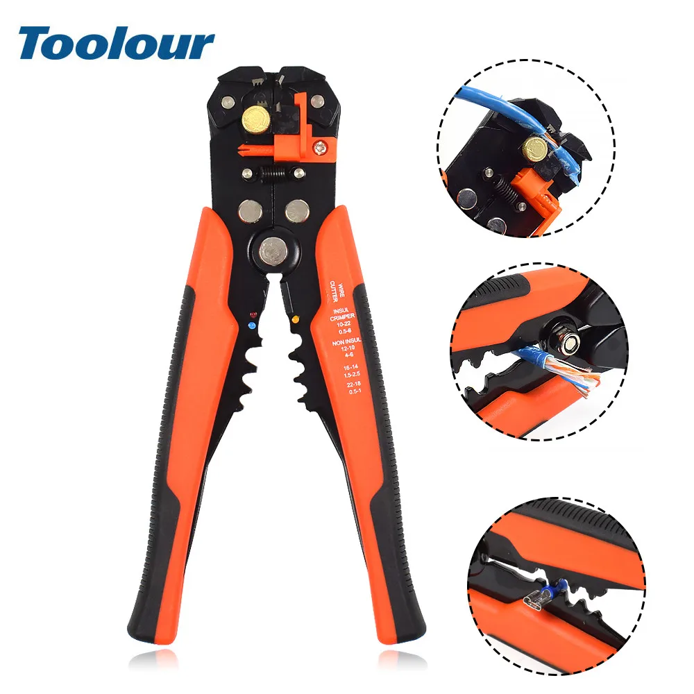 Toolour саморегулирующиеся изоляционные плоскогубцы для зачистки проводов
