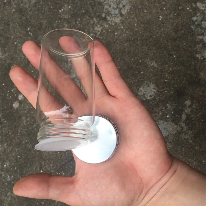 10 шт. 47x90 мм стеклянные бутылки с Силиконовая пробка алюминиевые закручивающиеся