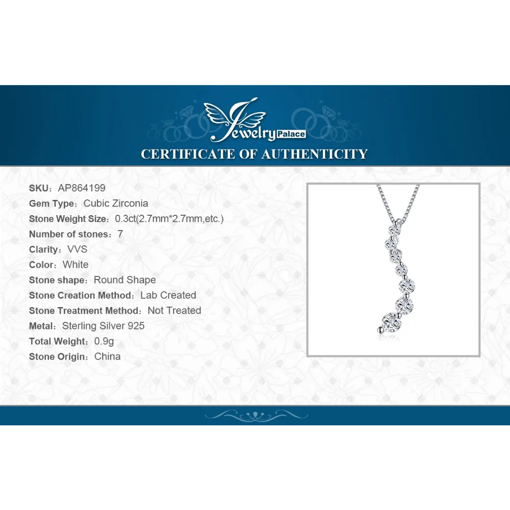 JewelryPalace Винтаж 3ct Подушка-Cut Цирконий женский кулон моды 925 пробы серебряные
