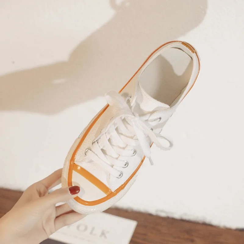 Новая женская парусиновая обувь двухцветная Классическая 2019 г. Zapatos De Mujer