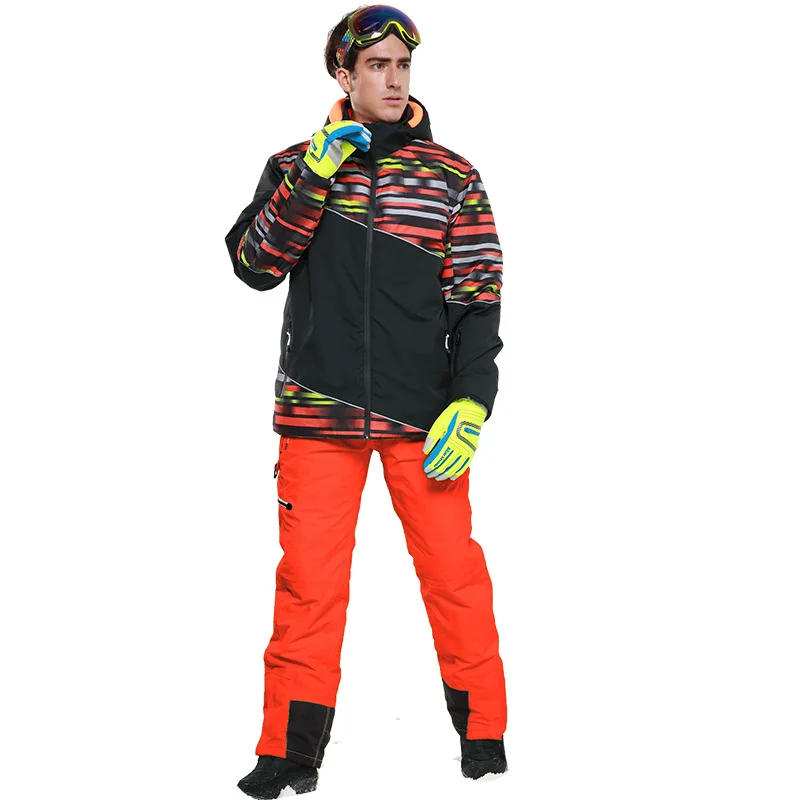 

Ski Suit Men Outdoor waterproof windrpoof winter jumpsuit Sport Mountain Snow jacket and pants brand ski set snowboard suit Male