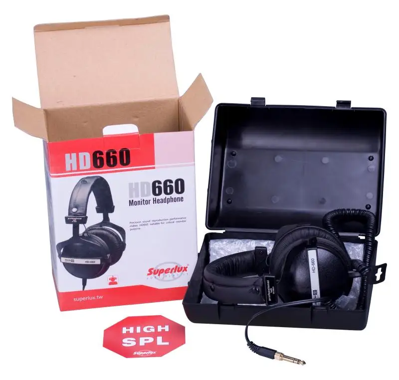 with retail box Студийные мониторные наушники Superlux HD660 auriculares с динамическим монитором Hifi наушники для записи стерео DJ наушники - Цвет: with retail box