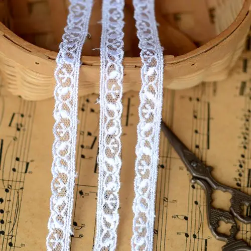 Белое водорастворимое Сетчатое вышитое кружево шириной 1 см | Дом и сад