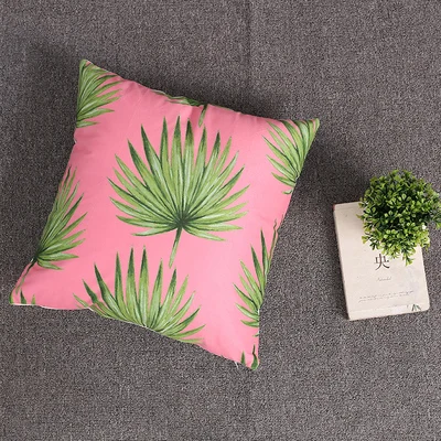 Летняя Мягкая Наволочка с изображением цветов птиц пальмовых листьев фламинго