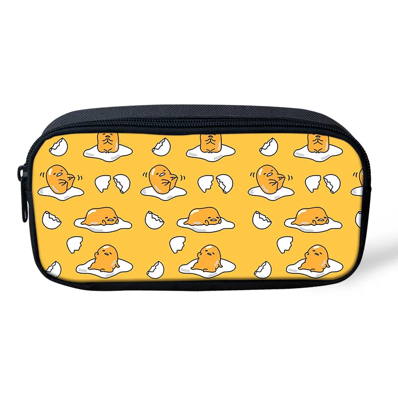 ThiKin Cute Yellow Gudetama Pen Bags Anime Cosmetics Portable Zipper School Pencil Case Storage Pouch Stationery | Багаж и сумки