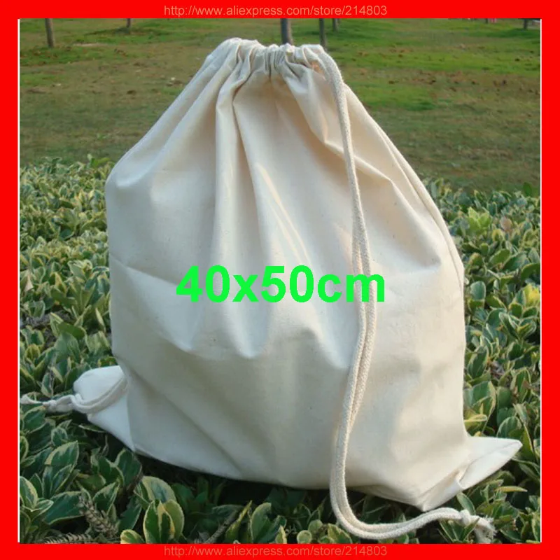 (100pcs/lot)Wholesale  Large Cotton Drawstring Dust Storage Bag Size 40x50cm