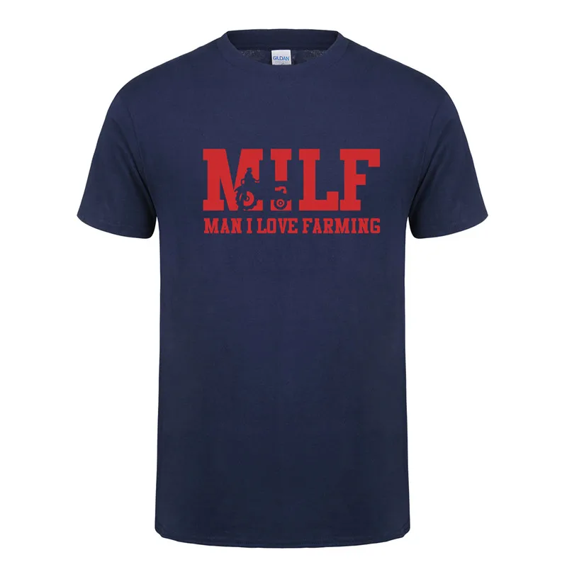 as picture Omnitee MILF Man I Love Farming Футболка мужская повседневная хлопковая футболка с коротким рукавом забавная Мужская футболка фермер OT-975 - Цвет: as picture