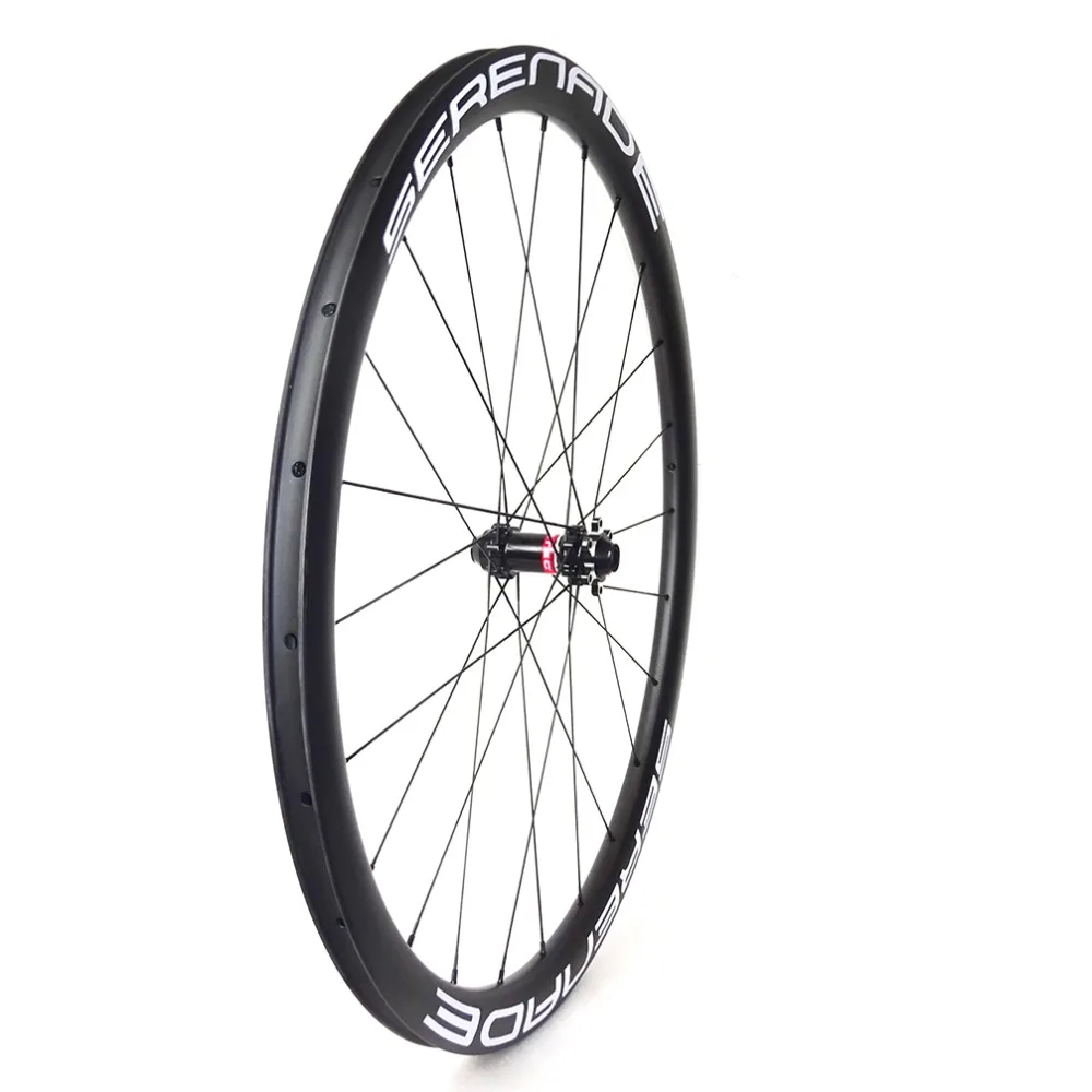 

7-Tiger 38mm clincher 700c 6 bolt disc wheels carbon road bike disk wheelset thru axle novatec d411sb-d412sb with pillar 1420