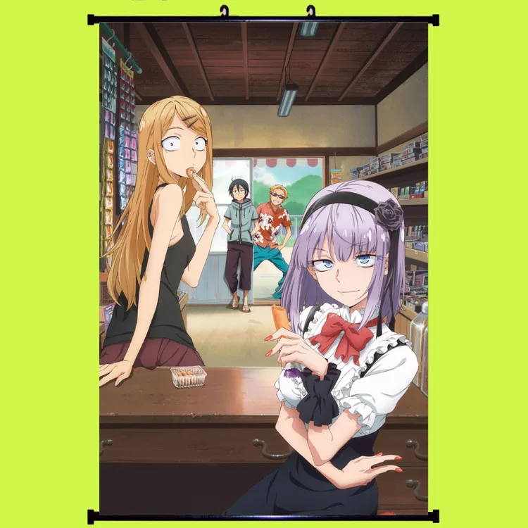 Японское аниме Dagashi Kashi sexy girl Shidare Hotaru & Endou Saya домашний декор Стена Свиток